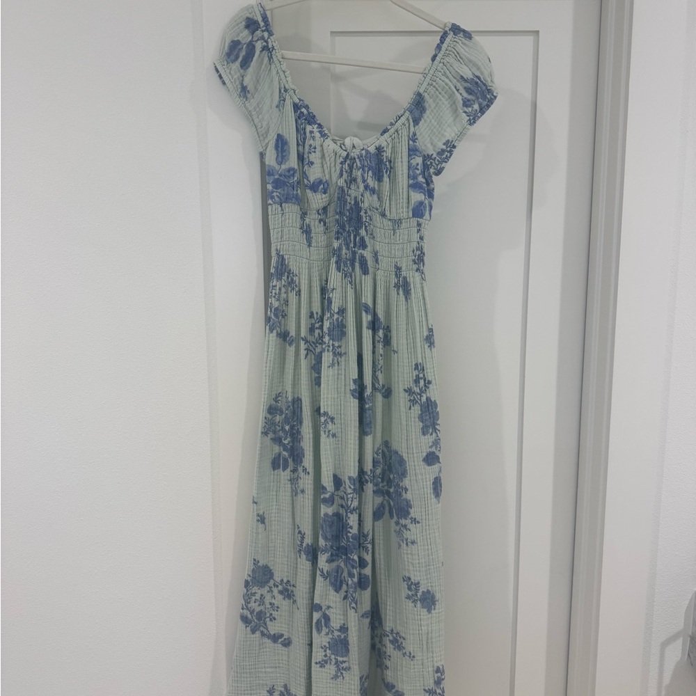 Free People Blue Floral Maxi Dress